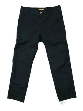 Jane Moto Motorcycles Double-Knee Black Raw Hem Tactical Pants 31x27 Made In USA